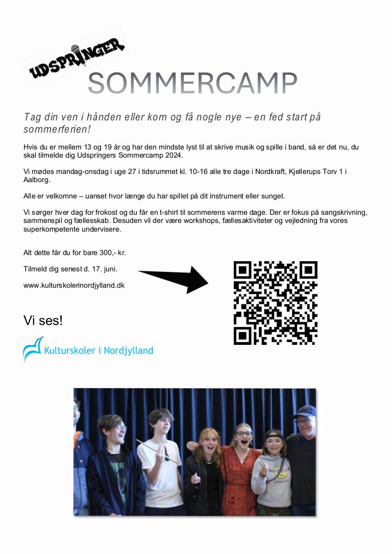 Sommercamp for unge musikere